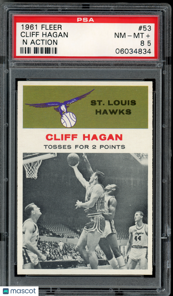 1961 Fleer Cliff Hagan (In Action) #53 In Action PSA 8.5