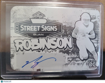 2023 Leaf Bijan Robinson #SS-BR1 Printing Plate Black Rookie Leaf