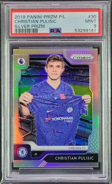 2019 Panini Prizm EPL Christian Pulisic Silver Prizm PSA 9 