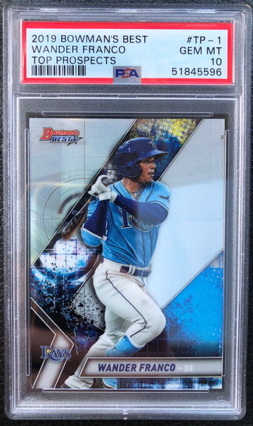 Wander Franco RC PSA 10 2019 Bowman’s Best TP-1 Rookie Card Tampa Bay Rays