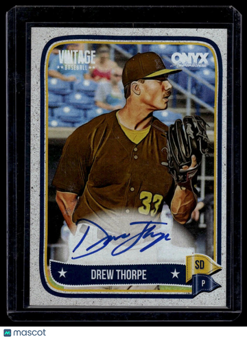 2024 Onyx Vintage Drew Thorpe #VADRTH Autographs AU