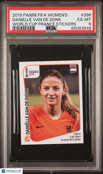 2019 Panini FIFA Women's World Cup France Stickers Danielle Van De Donk #396 World Cup France Stickers PSA 6
