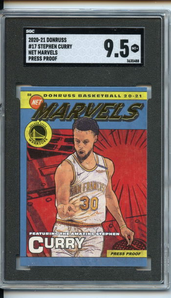 Gem Mint 9.5 Net Marvels Press Proof Gold Stephen Curry 2020 #17 Steph