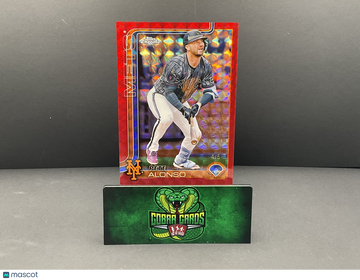 2025 Topps Chrome Pete Alonso #136 Red Refractor /5