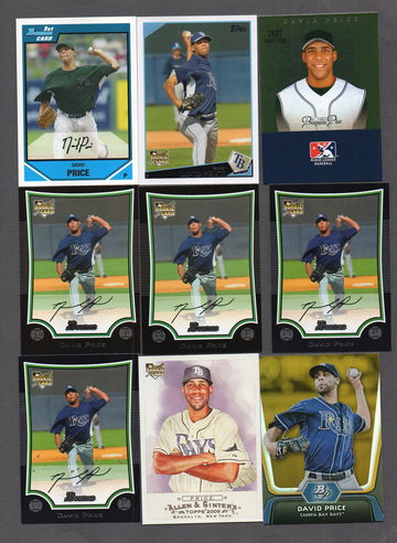 David Price Baseball Card Lot (55) - Many Rookies RC, Inserts, Nice Variety