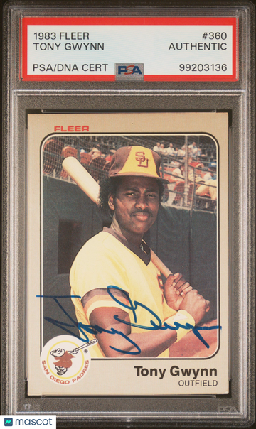 1983 Fleer Tony Gwynn #360 PSA A Auto A