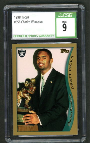 1998 Topps Charles Woodson #356 Rookie Rc CSG 9 Mint