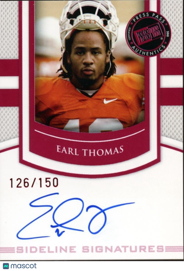 2010 Press Pass Earl Thomas Rookie Panini Authentic