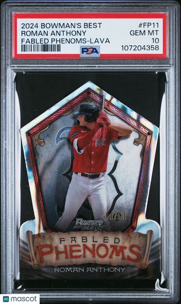 2024 Bowman's Best Fabled Phenoms Roman Anthony #FP11 Lava /50 PSA 10