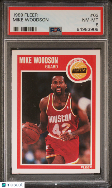 1989 Fleer Mike Woodson #63 PSA 8