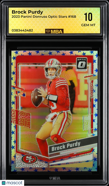 2023 Panini Donruss Optic Brock Purdy #168 Stars MBA 10