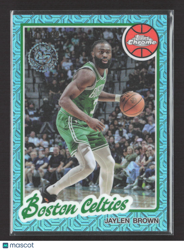 2025 Topps Chrome Jaylen Brown #TC-JB Aqua Mojo Refractor