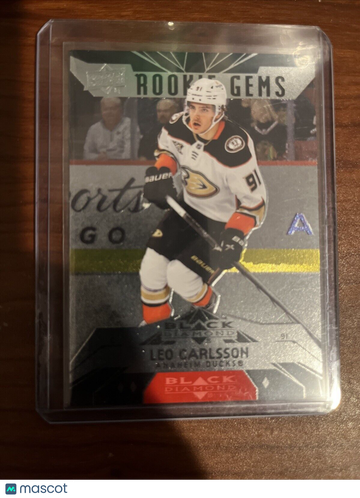 2023-24 Upper Deck Extended Series - 2007-08 Black Diamond Retros Leo Carlsson #BD-39 Ruby Rookie