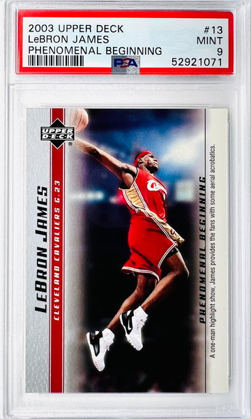 ⭐️ 2003 LEBRON JAMES UPPER DECK #13 PSA 9 RC🔥📈 