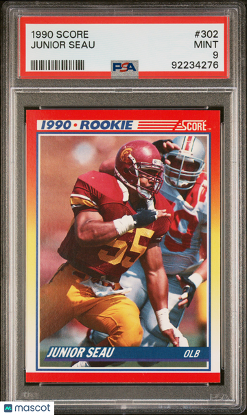1990 Score Junior Seau #302 PSA 9