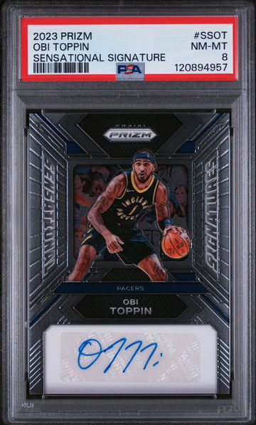 2023 Panini Prizm Sensational Signatures Obi Toppin #SSOT PSA 8