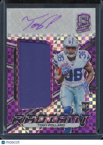 2019 Tony Pollard Patch Rookie Panini Authentic