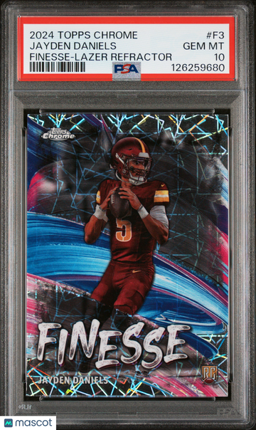 2024 Topps Chrome Finesse Jayden Daniels #F3 Lazer Refractor PSA 10