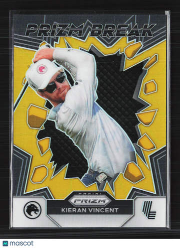 2024 Panini Prizm LIV Golf Prizm Break Kieran Vincent #9 Gold /10