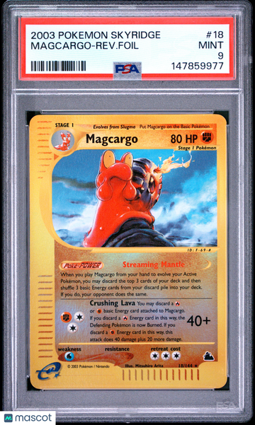 2003 Pokemon Skyridge Magcargo-Rev. Foil PSA 9 #18