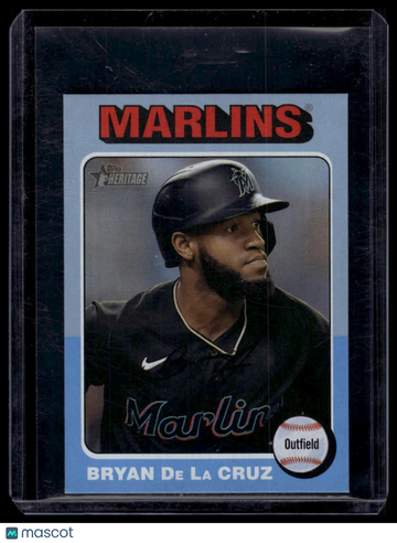 2024 Topps Heritage Mini Bryan De La Cruz #483 Light Blue Border SN