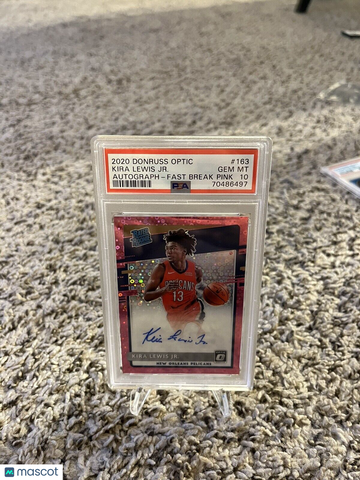 Kira Lewis Jr Autograph - Rated Rookie, Fast Break Pink / 20, PSA 10, Pop. 5