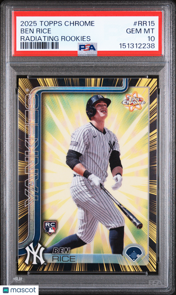 2025 Topps Chrome Radiating Rookies Ben Rice #RR15 PSA 10