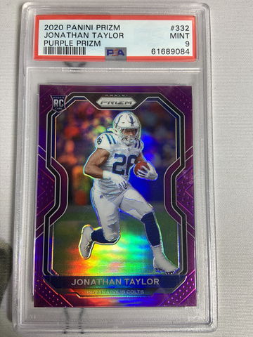 2020 Panini Prizm Jonathan Taylor #332 Parallel/Variety Rookie PSA 9