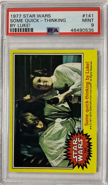 1977 Star Wars Some Quick - Thinking by Luke! PSA 9 #141