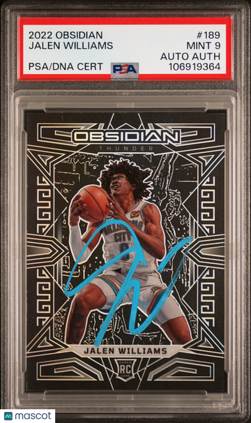 2022 Panini Obsidian Jalen Williams #189 PSA 9 Auto A