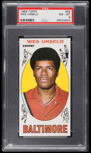 1969 Topps Basketball Wes Unseld ROOKIE #56 PSA 8 NM-MT 