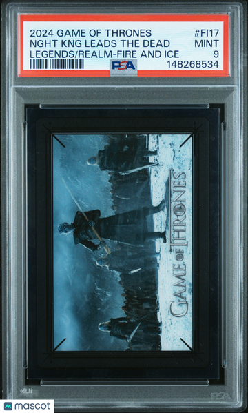 2024 Rittenhouse Game Of Thrones: Legends Of The Realm Nght KNG Leads The Dead Insert #FI17 PSA 9