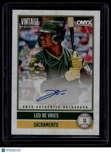 2026 Onyx Vintage Leo De Vries #VA-LEDE Base Autographs SN180 AU