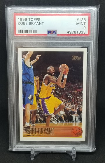 Kobe Bryant 1996 Topps 138 rookie psa 9