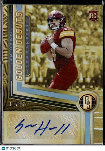 2022 Panini Gold Standard Golden Debuts Sam Howell #GDA-SHO /25 RC