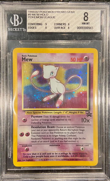 1999 Pokemon Mew Holo Black Star Promo BGS 8 NM-MT 