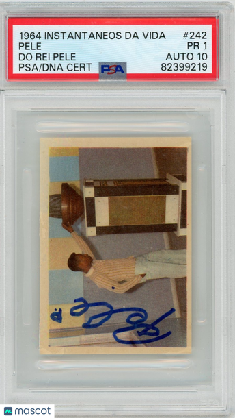 1964 Instantaneos Da Vida Do Rei Pele Pele #242 PSA 1 Auto 10