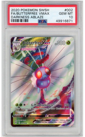 2020 Pokemon Butterfree Vmax Darkness Ablaze PSA 10