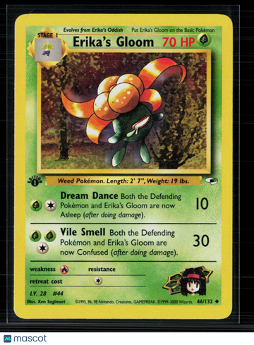 2000 Gym Heroes Erika's Gloom Uncommon 1st Edition #46/132