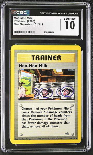 2000 Pokémon Neo Genesis Trainer Moo-Moo Milk #101/111 CGC 10