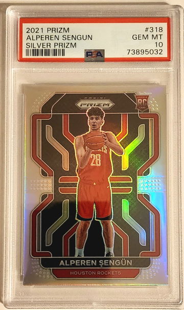 2021-22 Prizm #318 ALPEREN SENGUN Silver Prizms RC Rookie PSA 10 Gem Mint Rockets
