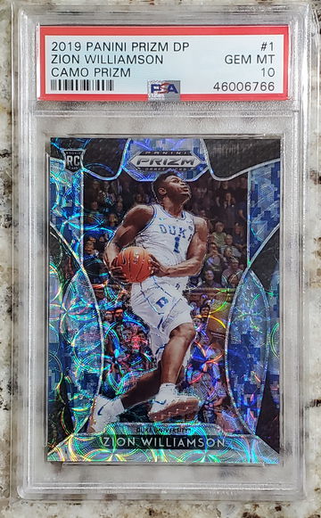 2019 Prizm DP Camo 07/25 ZION WILLIAMSON #1 PSA 10