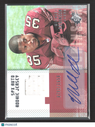 2006 Upper Deck SPx Michael Robinson #211 Event-Worn Jersey Patch 0792/1650 SPx Auto Rookie Jersey Auto