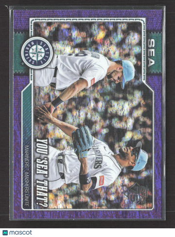 2026 Topps Series One Julio Rodriguez Cal Raleigh #168 Purple