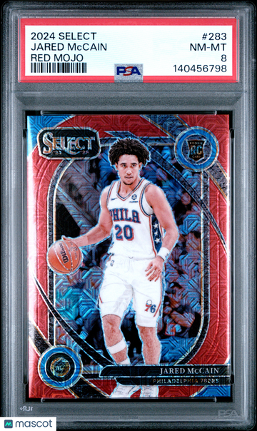 2024 Panini Select Jared Mccain #283 Red Mojo PSA 8