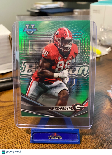 2022 Bowman Jalen Carter #13 Green Rookie
