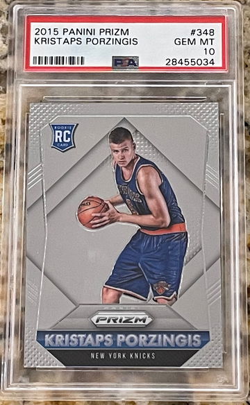 2015 Panini Prizm Kristaps Porzingis ROOKIE RC #348 PSA 10 GEM MINT