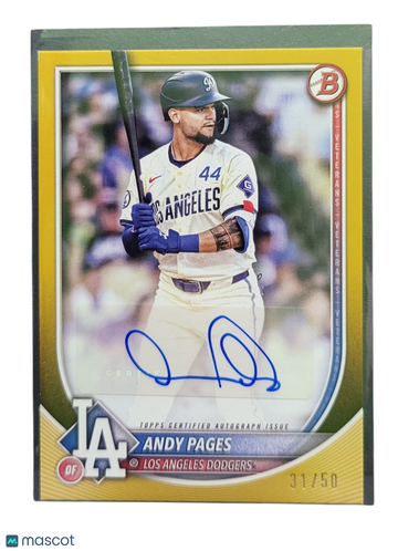 2025 Topps Bowman Andy Pages #PRV-AP Gold /50