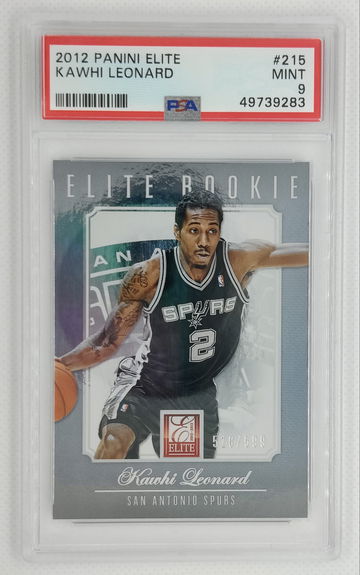 KAWHI LEONARD 2012 Panini Elite Rookie #215 518/599 Clippers - PSA 9 MINT