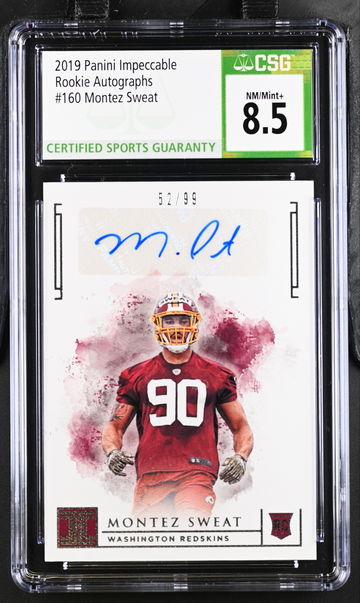 2019 MONTEZ SWEAT ROOKIE AUTO 